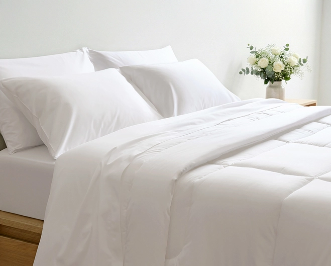 Jogo de Cama Zelo Hotel Queen Percal 400 Fios - Liso - Branco