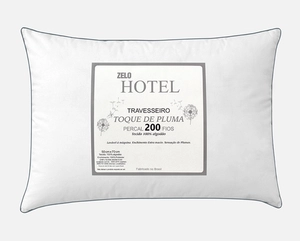 Travesseiro Zelo Hotel Toque de Pluma 0.50x0.70m - Percal 200 Fios