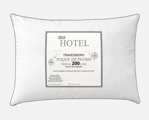 Travesseiro Zelo Hotel Toque de Pluma 0.50x0.70m - Percal 200 Fios