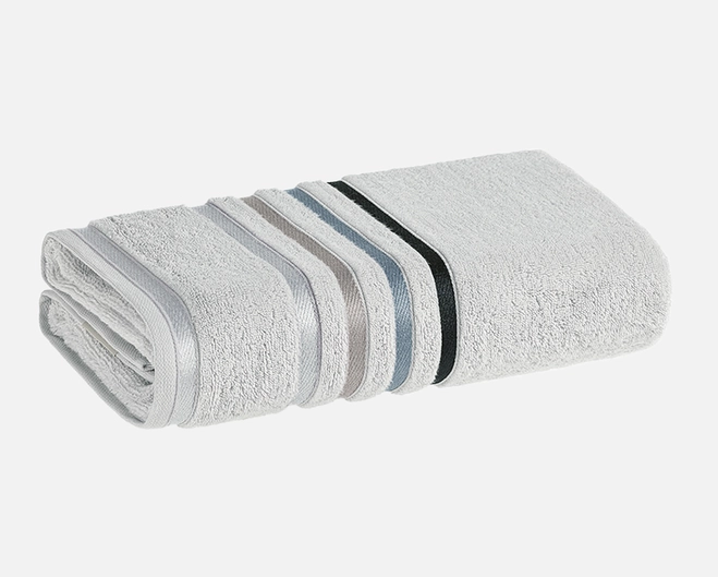 Toalha de Banho Karsten Lumina - Fio Penteado - Gramatura: 500g/m² - Platina / Cinza