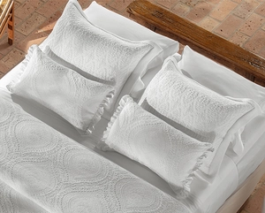 Colcha Portuguesa Damask King com 2 Porta Travesseiros - Naturalle Fashion