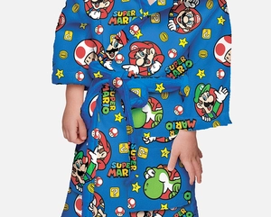 Roupão de Banho Lepper Super Mario - Tamanho M - 06 a 08 Anos