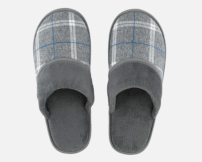 Pantufa Jolitex Tamanho 41/42 - Xadrez Cinza