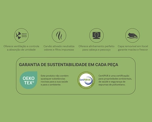 Travesseiro Theva Memocarbon 0.50x0.70m