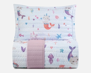 Colcha Matelassê Malha Altenburg Mundo Kids Juvenil com 1 Porta Travesseiro