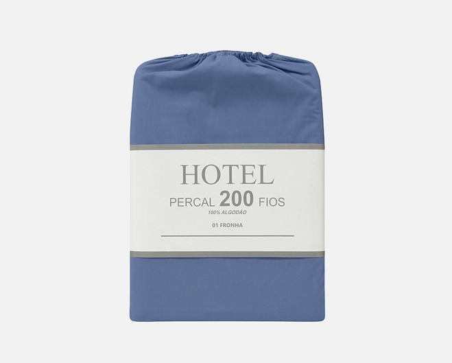 Fronha para Travesseiros 0.50x0.70m Zelo Hotel - Percal 200 Fios - Ref. 2 Azul