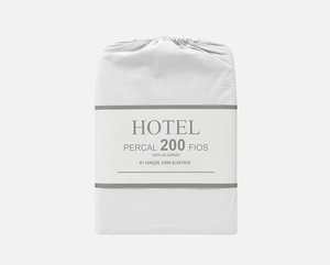 Lençol Zelo Hotel com Elástico Queen -  Percal 200 Fios