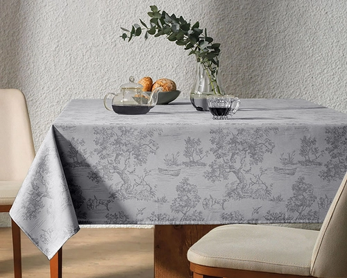 Toalha de Mesa Karsten Sempre Limpa Jacquard Grazia - Retangular - 1.60x2.70m
