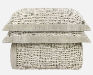 Colcha Portuguesa Linen Favo King com 2 Porta Travesseiros - Naturalle Fashion