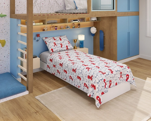 Jogo de Cama Lepper Kids Spider Man - 100% Algodão - 150 Fios
