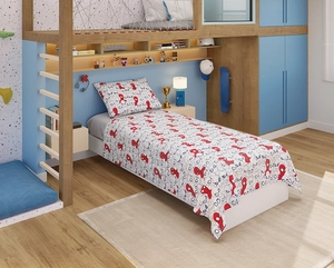 Jogo de Cama Lepper Kids Spider Man - 100% Algodão - 150 Fios