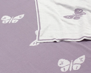Manta Tricot Jacquard Borboleta - Zelo Select