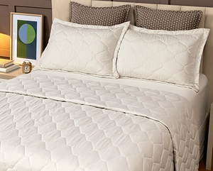 Colcha de Matelassê Speciale Casal com 2 Porta Travesseiros - Lavive