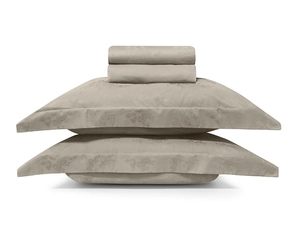 Jogo de Cama Zelo Select Jacquard Queen - Percal 400 Fios - Toque Acetinado - Fendi