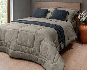 Jogo de Cama Zelo Select Jacquard Casal - Percal 400 Fios - Toque Acetinado - Fendi