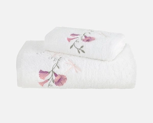 Kit Toalha de Rosto e Toalha de Lavabo Petúnia - 100% Algodão - Gramatura: 500g/m² - Trussardi