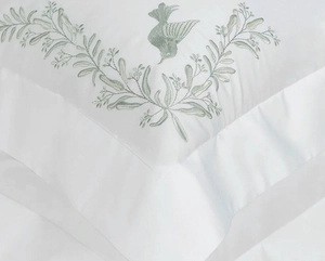 Jogo de Cama Pistacia Queen - Cetim 300 Fios 100% Algodão Egípcio - Trussardi