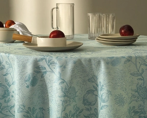 Toalha de Mesa Karsten Sempre Limpa Jacquard Roman - Redonda - 1.78m