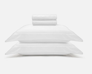 Kit Zelo Select Maquinetado 5 Peças - Edredom + Jogo de Cama King - Percal 400 Fios - Branco