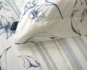 Kit Alexandre Herchcovitch 5 Peças - Edredom + Jogo de Cama Queen - Lyric Azul