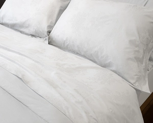 Kit Zelo Select Jacquard 5 Peças - Edredom + Jogo de Cama Queen - Percal 400 Fios - Branco