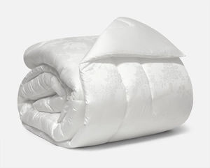 Kit Zelo Select Jacquard 5 Peças - Edredom + Jogo de Cama Casal - Percal 400 Fios - Branco