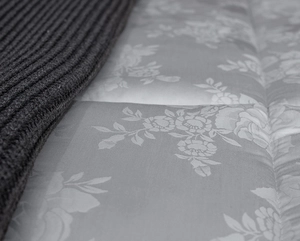 Kit Zelo Select Jacquard 5 Peças - Edredom + Jogo de Cama Casal - Percal 400 Fios - Prata