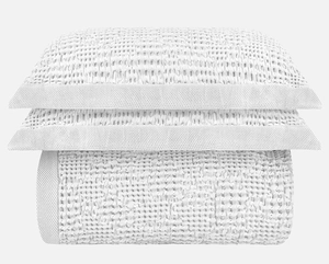 Colcha Portuguesa Jacquard Favo Queen com 2 Porta Travesseiros - Naturalle Fashion