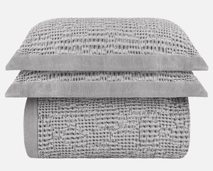 Colcha Portuguesa Jacquard Favo Queen com 2 Porta Travesseiros - Naturalle Fashion