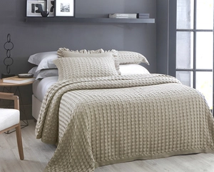 Colcha Portuguesa Linen Braga King com 2 Porta Travesseiros - Naturalle Fashion
