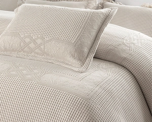 Colcha Portuguesa Jacquard Valença King com 2 Porta Travesseiros - Naturalle Fashion