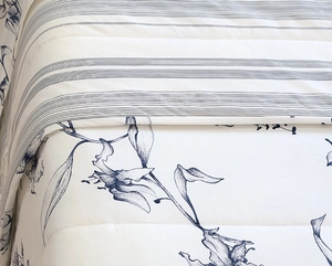 Colcha Matelassê Alexandre Herchcovitch Queen - Percal 180 Fios - Lyric Azul