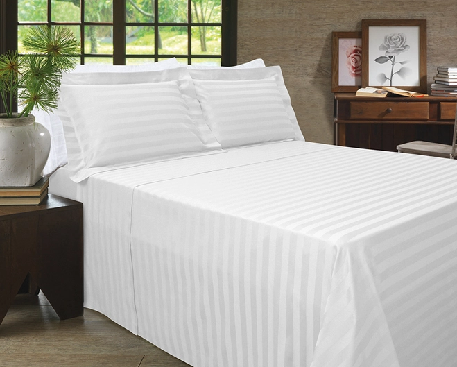 Jogo de Cama Zelo Select Maquinetado Queen - Percal 400 Fios - Toque Acetinado - Branco