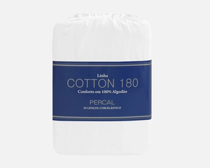 Lençol Zelo Percal 180 com Elástico Casal