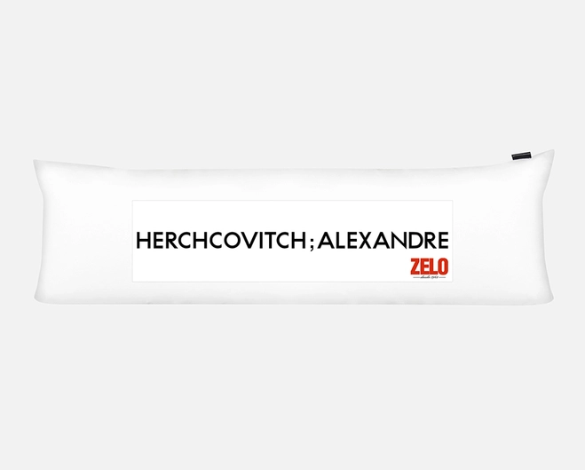 Travesseiro de Corpo Decorativo Alexandre Herchcovitch 0.50x1.35m - Percal 180 Fios - Branco