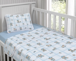 Jogo de Berço e Mini Cama Malha 100% Algodão
