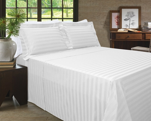 Jogo de Cama Zelo Select Maquinetado Casal - Percal 400 Fios - Toque Acetinado - Branco