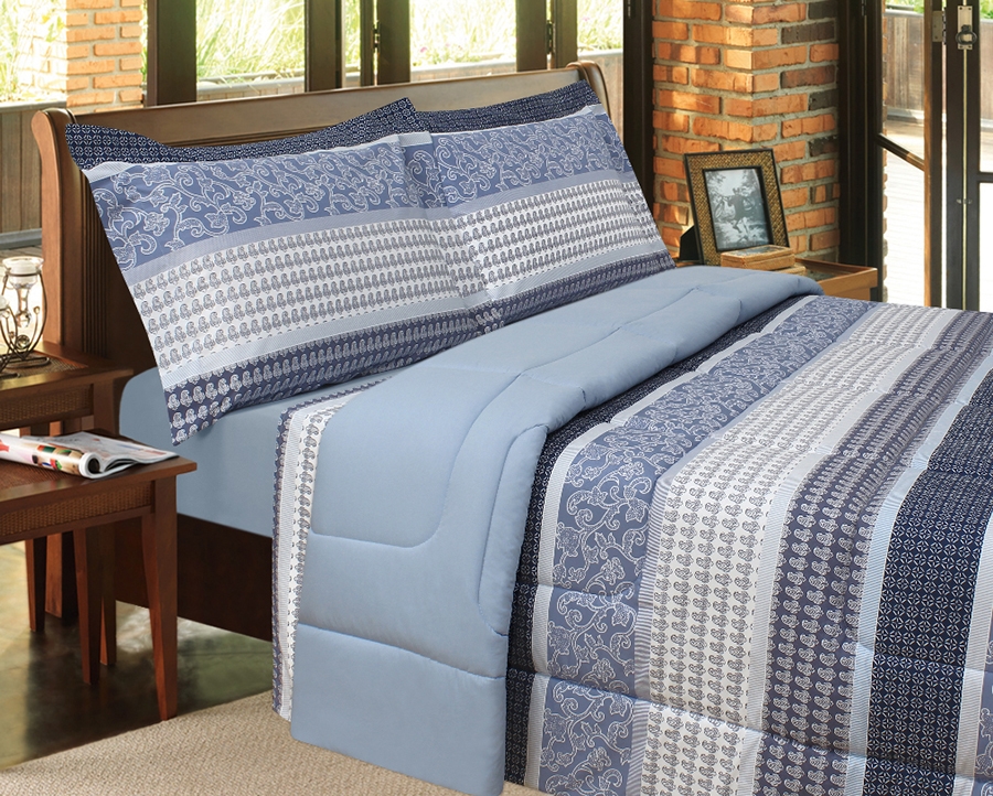 Edredom Zelo Classic Queen Percal 180 Fios